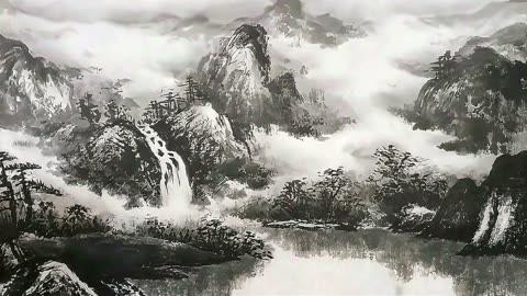 衢州珍艺轩画室姜战平写生绘画说:山水画的色墨重叠技巧法