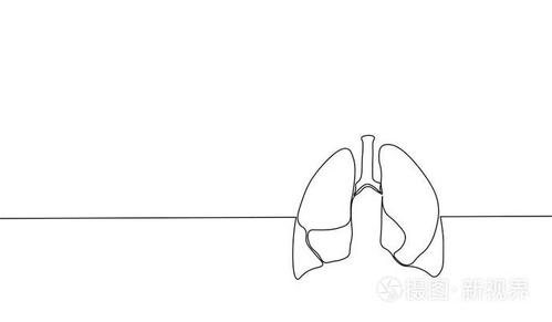 健康的医学反对吸烟概念设计世界无烟日肺结核一速写素描矢量图