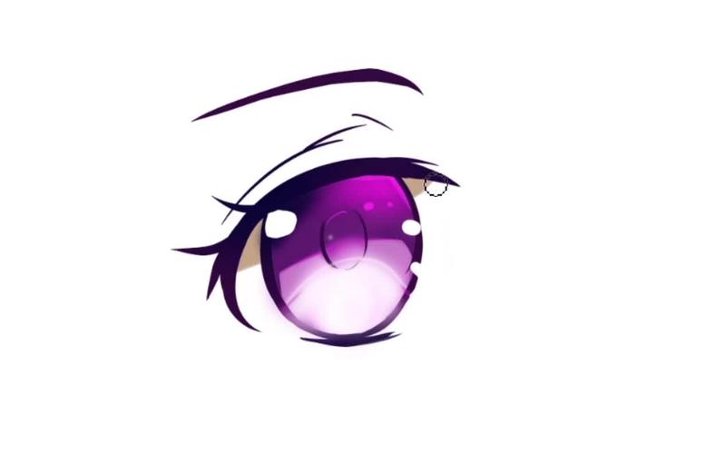 【会绘原画】梦幻紫色系动漫眼睛【绘画教程】通透眼睛的简单小教程