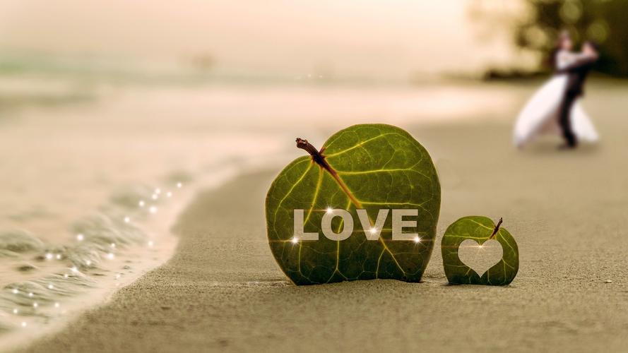浪漫,爱情,情侣,海滩,爱心,宠你一辈子壁纸