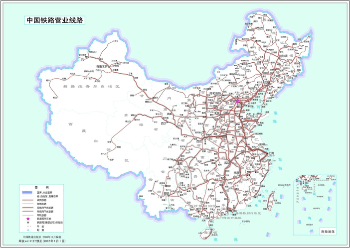 中国铁路详细地图