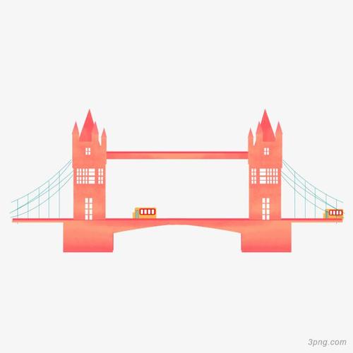 手绘卡通粉色高架桥设计