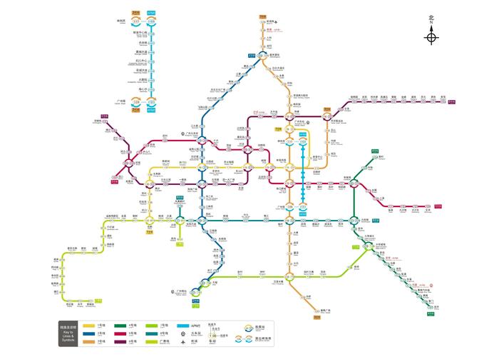 广州地铁线路图2017版