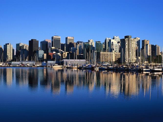 温哥华的天际线-加拿大旅游风景摄影壁纸
