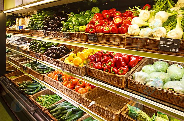 超市蔬菜货架高清图片下载