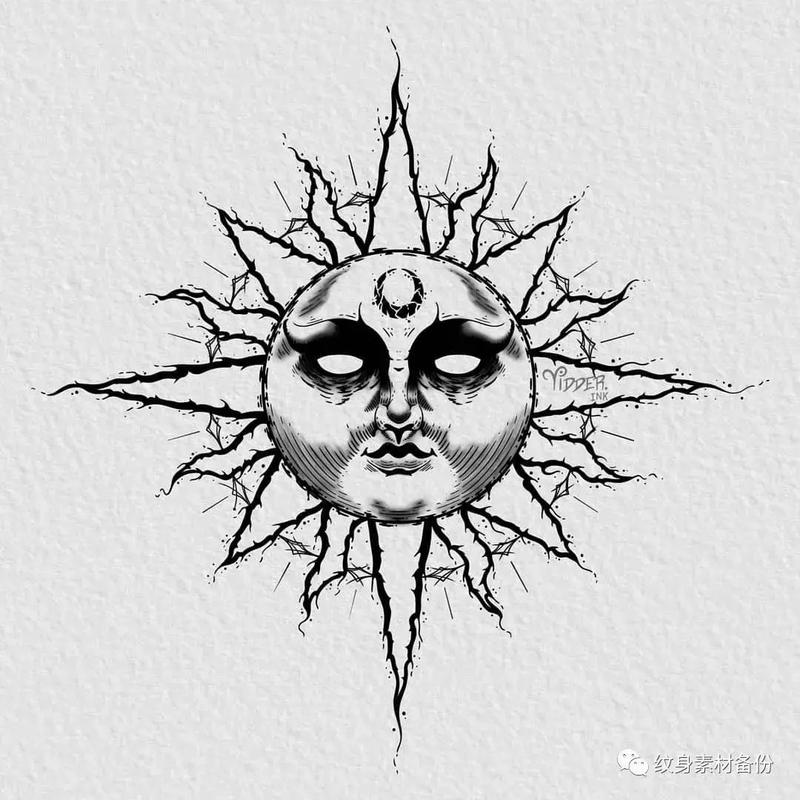 太阳纹身图案 - 抖音