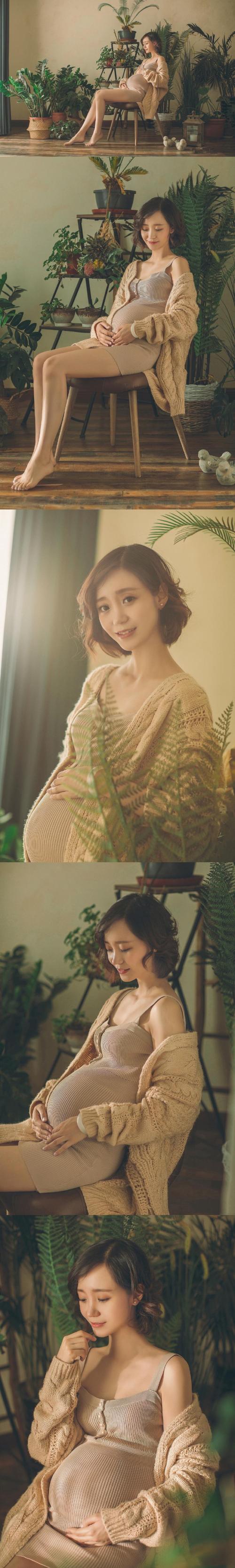 孕妇拍照写真服装新款在家拍装艺术照孕妈咪大肚照摄影服慕凡妮针织