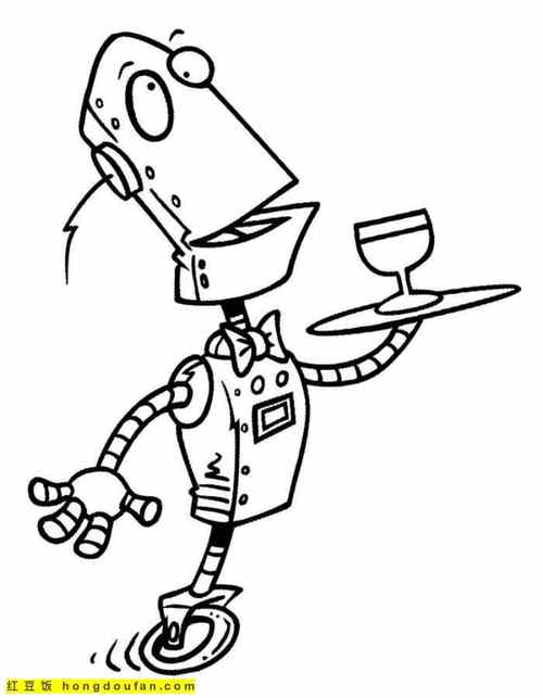 3到12岁男孩最喜欢的12张全新的未来机器人卡通涂色简笔画-红豆饭小