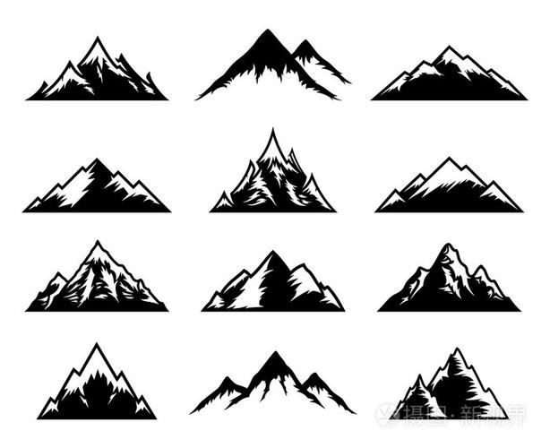 矢量山图标上白色孤立插画-正版商用图片1mhu6k-摄图新视界