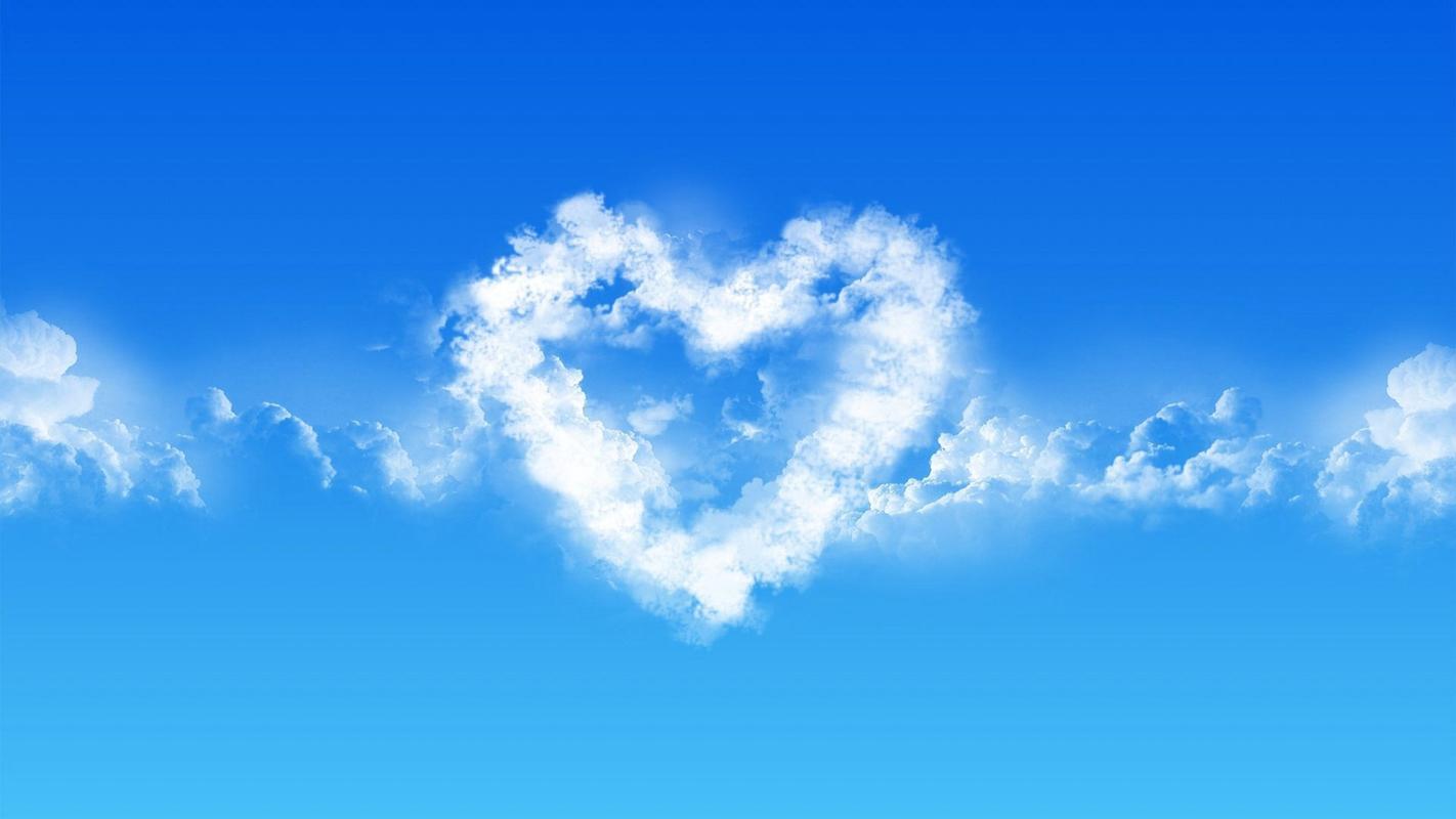 精选天空中的爱心形云朵创意爱心图片素材唯美风景高清图片下载第二辑