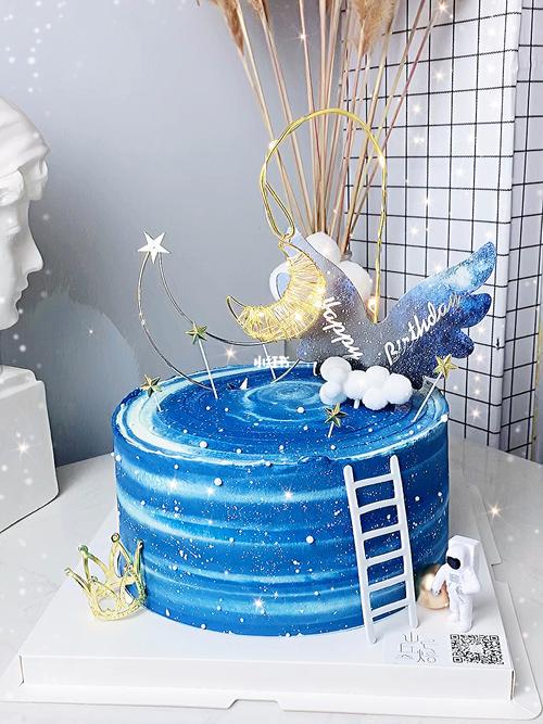 星辰大海生日蛋糕银河系生日蛋糕星空蛋糕