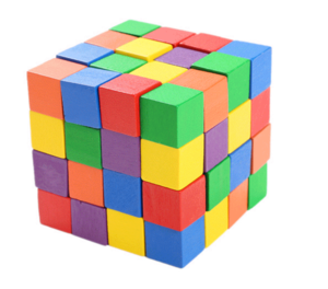 大块木制正方体立方体正方形积木块数学教具小方块 span class=h>玩具