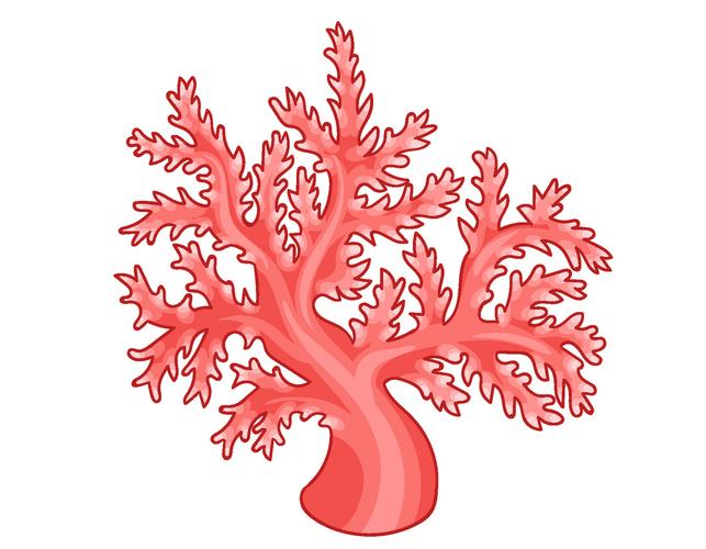 卡通粉色珊瑚矢量元素