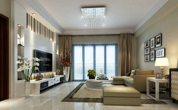 客厅图片来自上海潮心装潢设计有限公司在两室两厅家庭室内简装修的