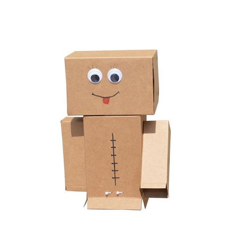 机器人手工幼儿园纸盒纸盒纸纸箱diy可移动科学实验玩具水动力玩具