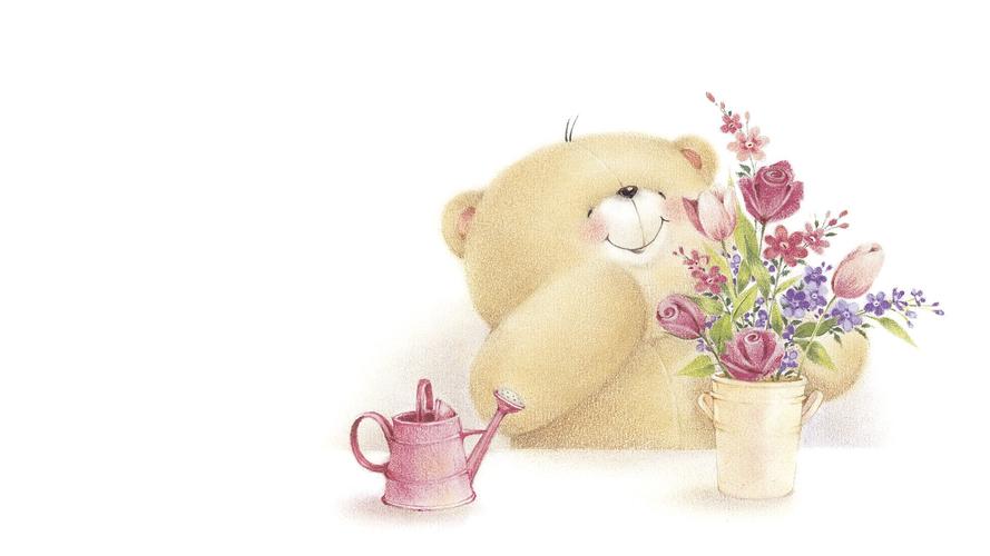 可爱的小熊电脑桌面壁纸下载,呆萌可爱的小熊,童话中的故事主角,回忆