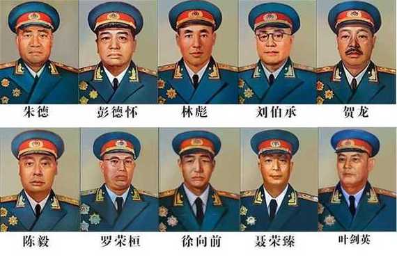 中国十大元帅排名顺序十大元帅名字叫什么