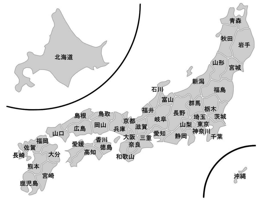 日本行政区划地图
