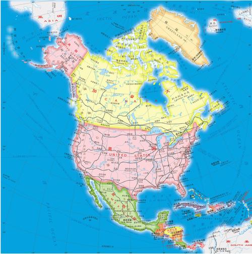 北美洲地图