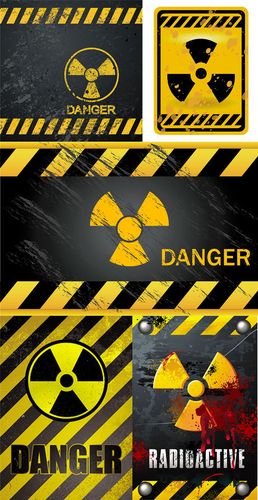 核辐射危险警告图标矢量素材 - 爱图网设计图片素材下载