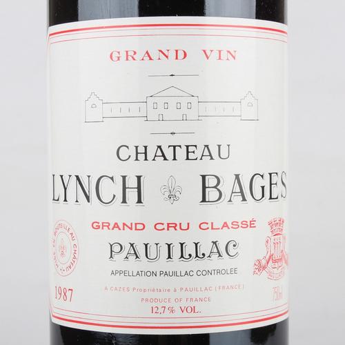 3瓶1987年靓茨伯庄园正牌干红葡萄酒chateau lynch bages