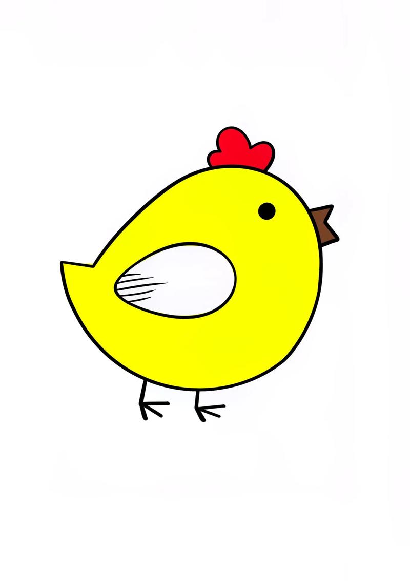 可爱又简单的小鸡简笔画教程