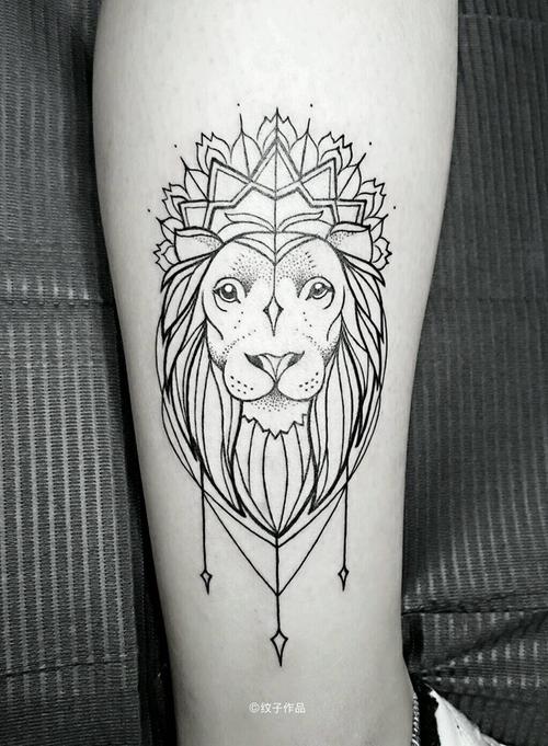 狮子座纹身图片