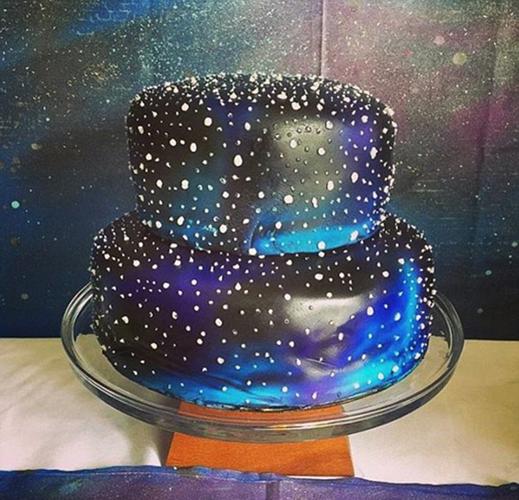 一口吃下银河系:太空主题蛋糕成欧美新"网红"(组图)