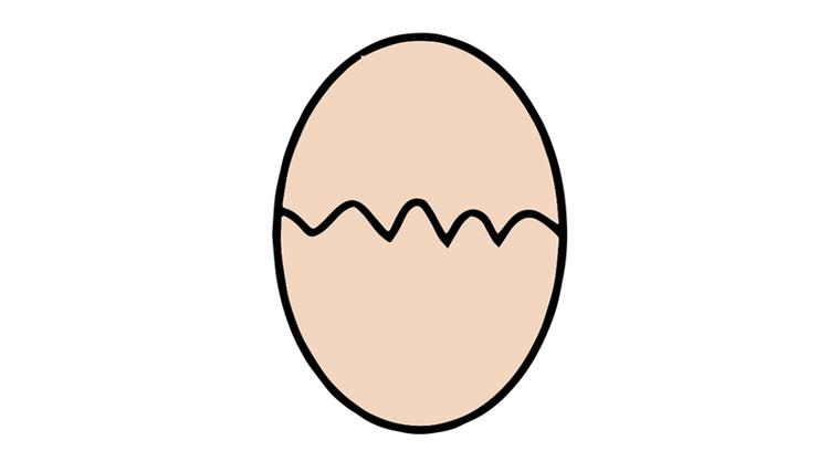 彩色鸡蛋的鸡蛋简笔画