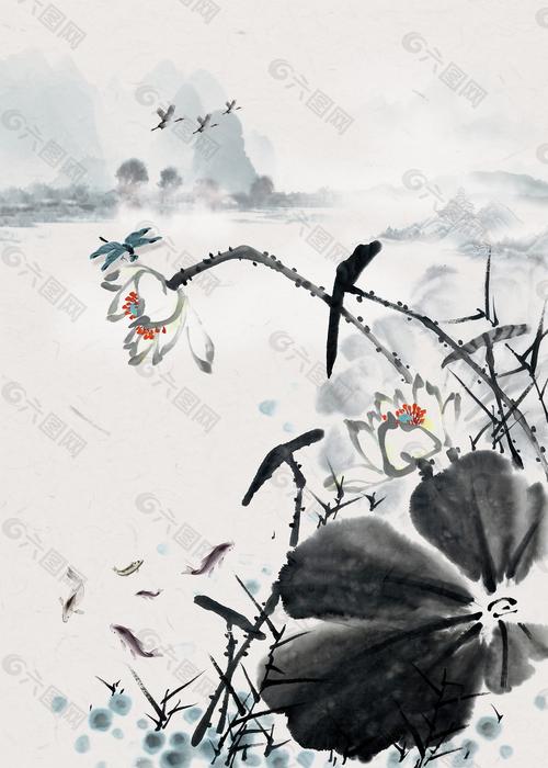 中国风水墨山水装饰背景背景素材免费下载(图片编号:9259678)-六图网