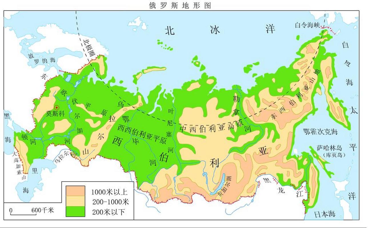 俄罗斯地形图