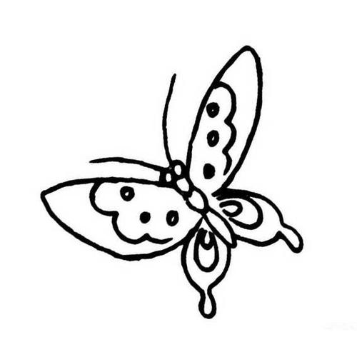 适合幼儿园小朋友的蝴蝶简易画法