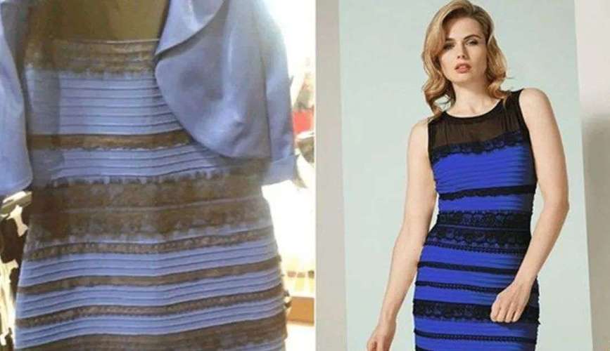 一方认为裙子是白色和金色,另一方则认为是蓝色和黑色的.