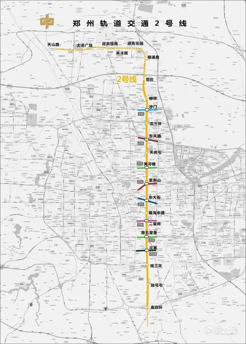 郑州地铁2号线线路图延长线