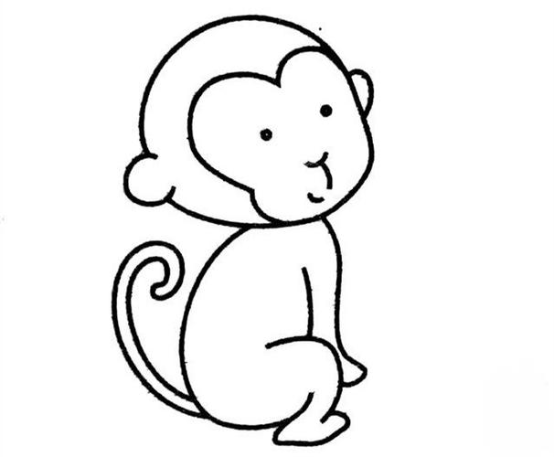 小猴子的简笔画图片调皮的小猴子简笔画教程