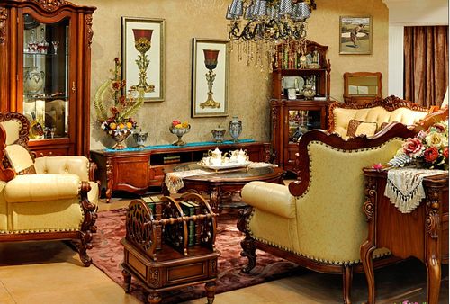 欧式高档古典家具 ——实木客厅沙发