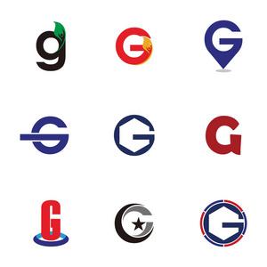 字母标志设计模板元素集合矢量字母g标志
