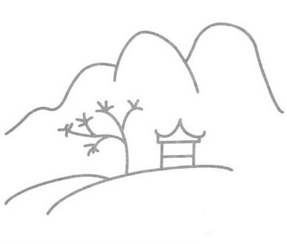 儿童简笔画山水风景的简单画法