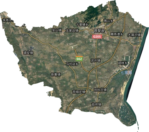 昌黎县高清卫星地图