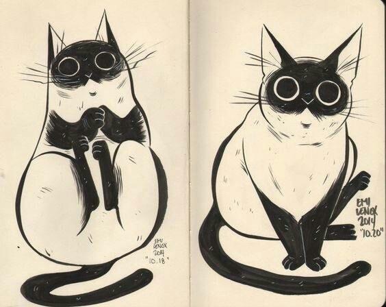 猫咪绘画画家 emi lenox