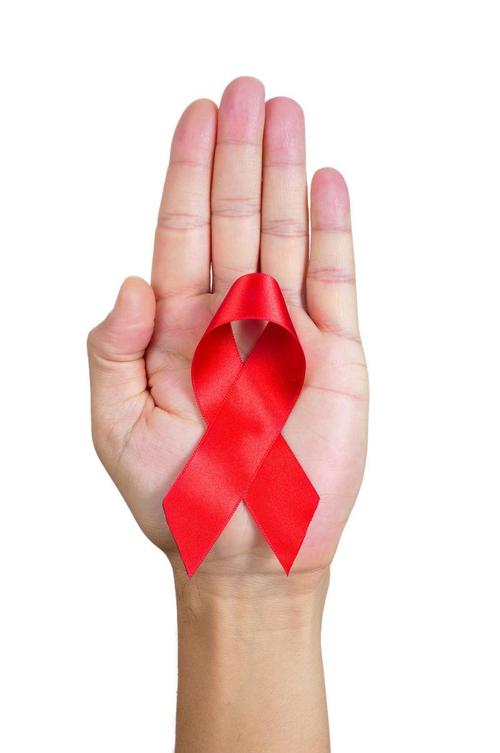 一条红丝带用于抗击艾滋病