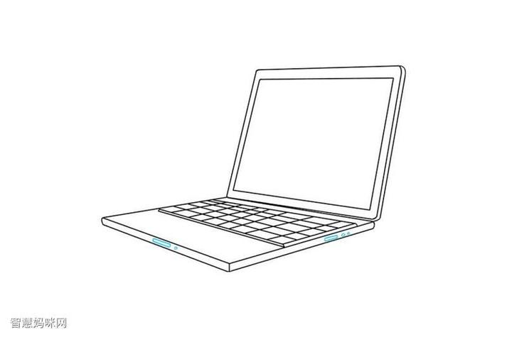 新式笔记本电脑简笔画 简笔画图片大全-蒲城教育文学网
