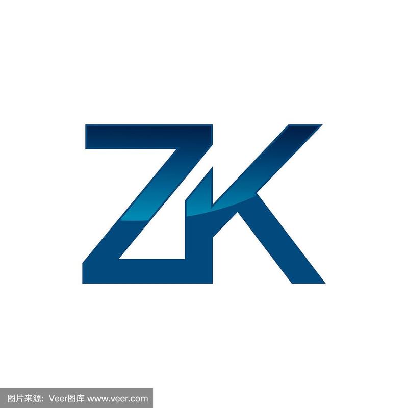 初始zk字母标识设计模板