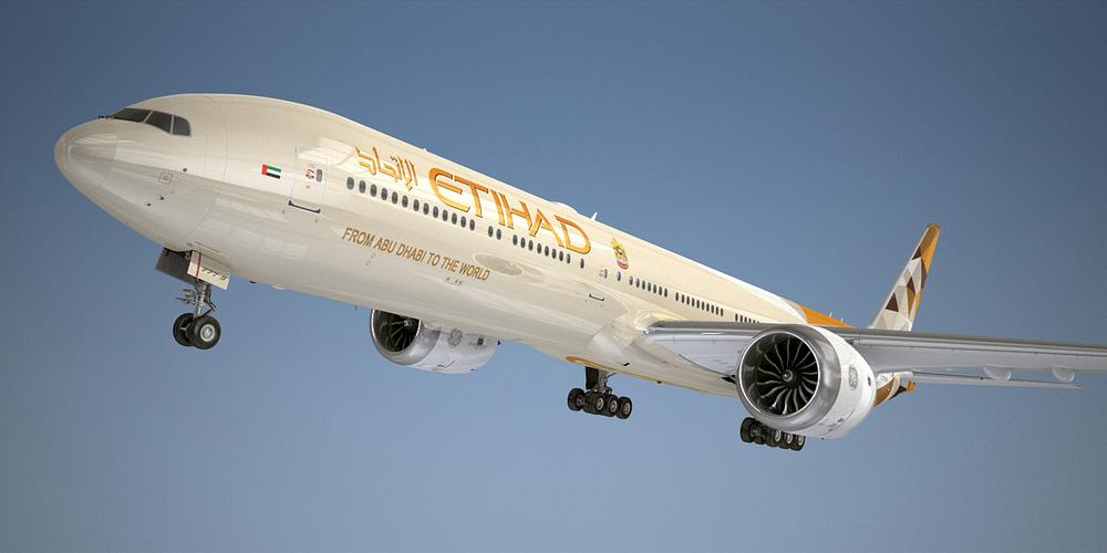 boeing 777-9 etihad airways3d模型