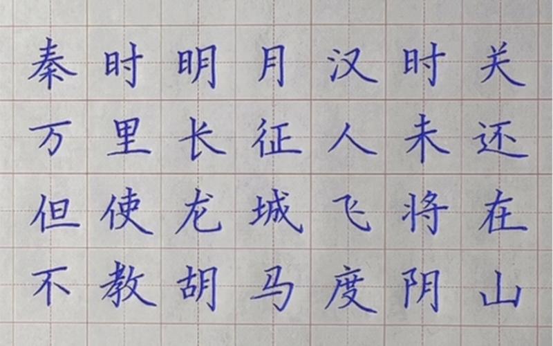 活动  硬笔规范字-出塞(王昌龄)