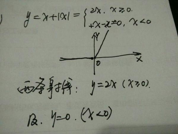 函数y=x x的绝对值/x的图像是什么,为什么