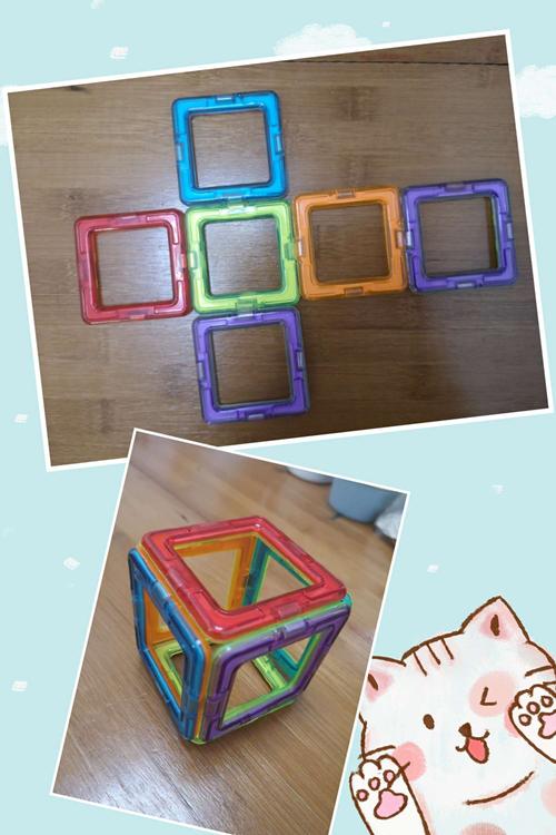 我还想起了用家里的玩具磁力片来拼正方体,这道题就迎刃而解了.