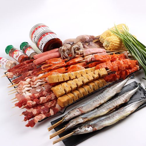杭州24人烤串烤肉冷冻家用羊肉串鲜食户外品生羊肉串