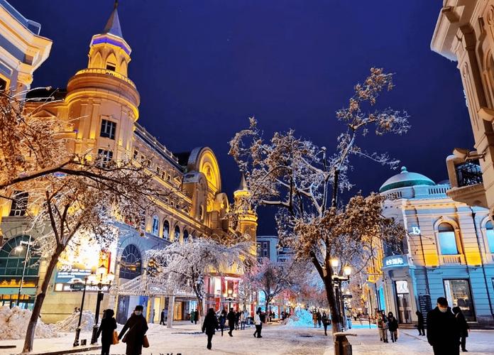 暴雪过后的哈尔滨中央大街,比欧洲的街道还美!_冻雨_冰城_图片