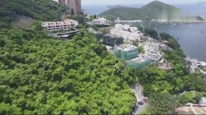 航拍香港深水湾至赤柱半岛豪宅林立风景无敌